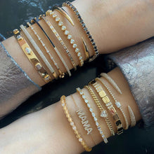 Load image into Gallery viewer, Seven Pear Diamond Golden Bracelet
