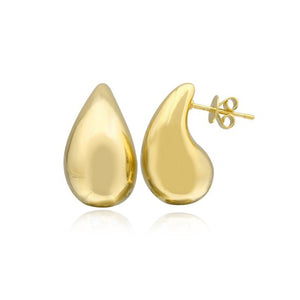 Large Golden Pear Earrings