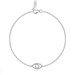 Small Evil Eye Cutout Bracelet