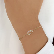 Load image into Gallery viewer, Small Evil Eye Cutout Bracelet
