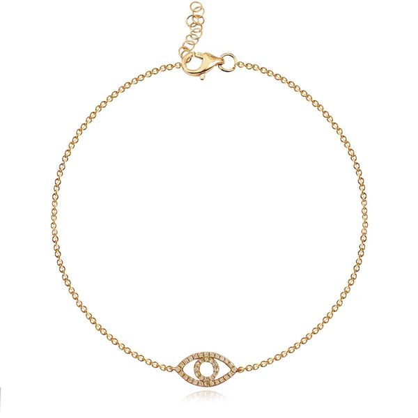 Small Evil Eye Cutout Bracelet