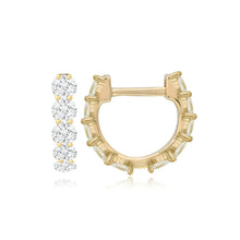 Load image into Gallery viewer, Small Large Diamonds All Around Huggies
