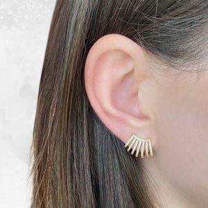 Seven Pave Wrap Earrings
