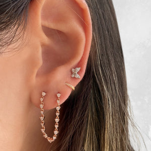 Small Pave Butterfly Stud