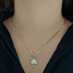 Small Pave Mushroom Charm
