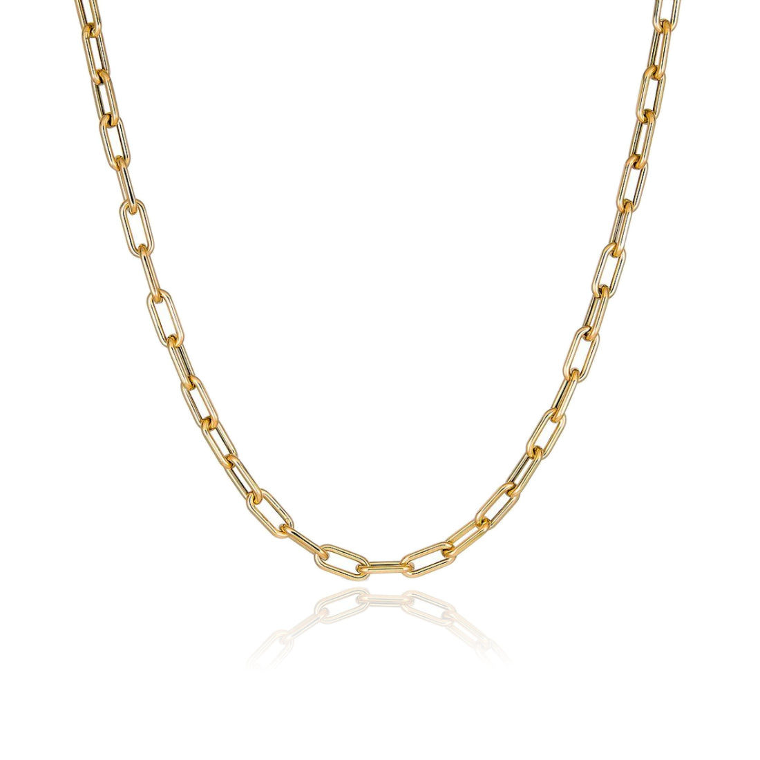 Small Rounded Paperclip Necklace