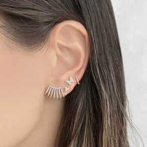 Seven Pave Wrap Earrings