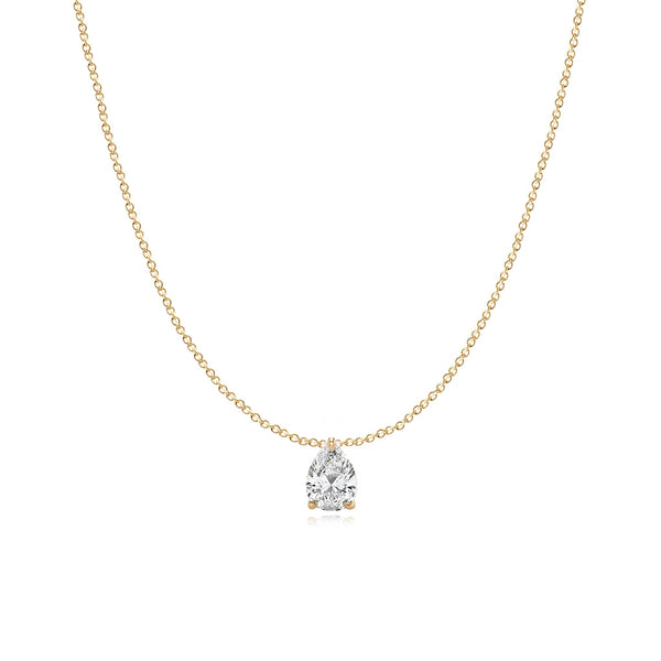 Solitaire Lab Diamond Necklace 3ct, a show-stopping piece in custom jewelry for women.