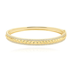 Spikes Pave Border Bangle