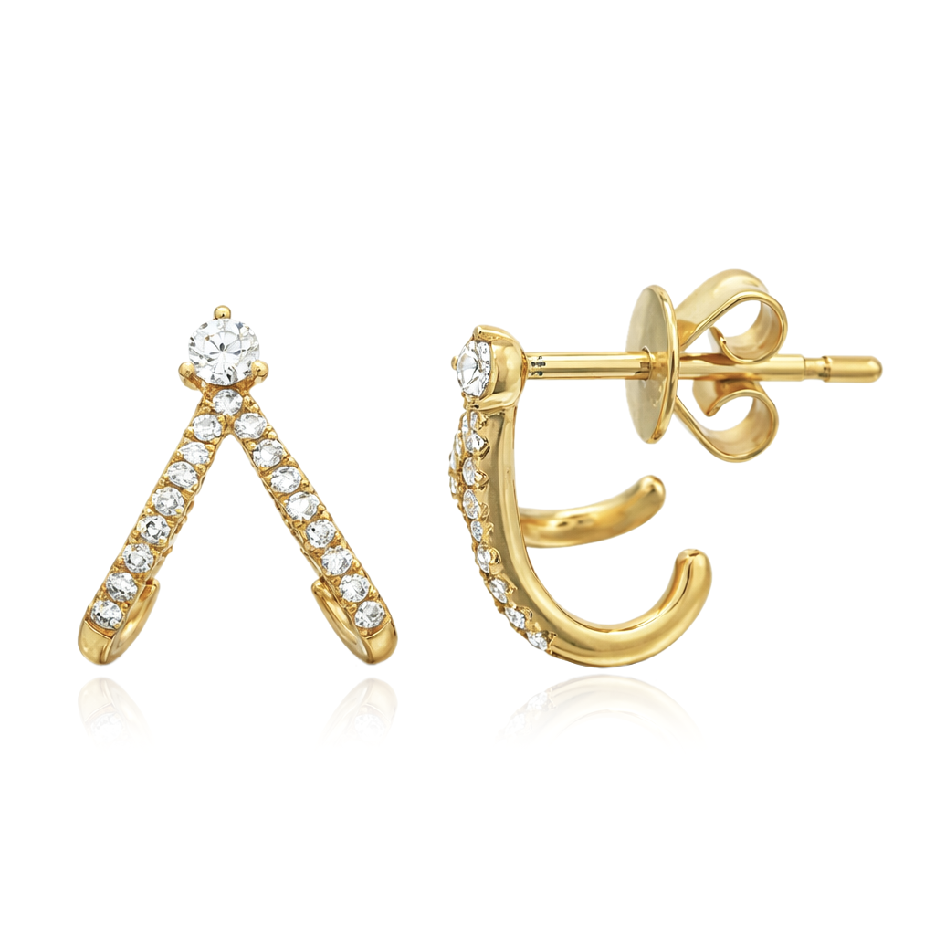 Split Diamond Earrings