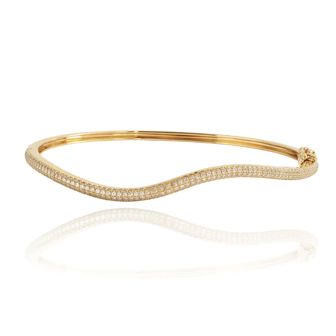 Stackable Pave Wave Bangle