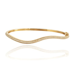Stackable Pave Wave Bangle
