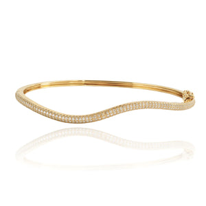 Stackable Pave Wave Bangle