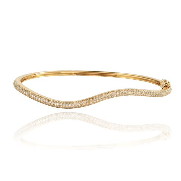 Stackable Pave Wave Bangle