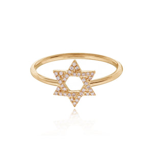 Star Of David Diamond Ring