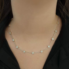 Star Tennis Choker Necklace