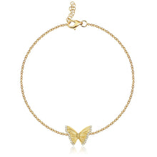 Load image into Gallery viewer, Striped Butterfly Pave Bracelet
