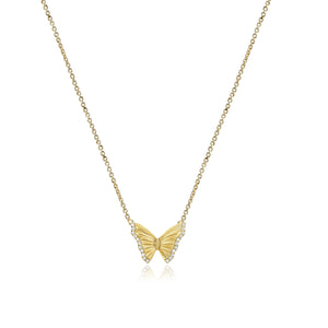 Striped Butterfly Necklace