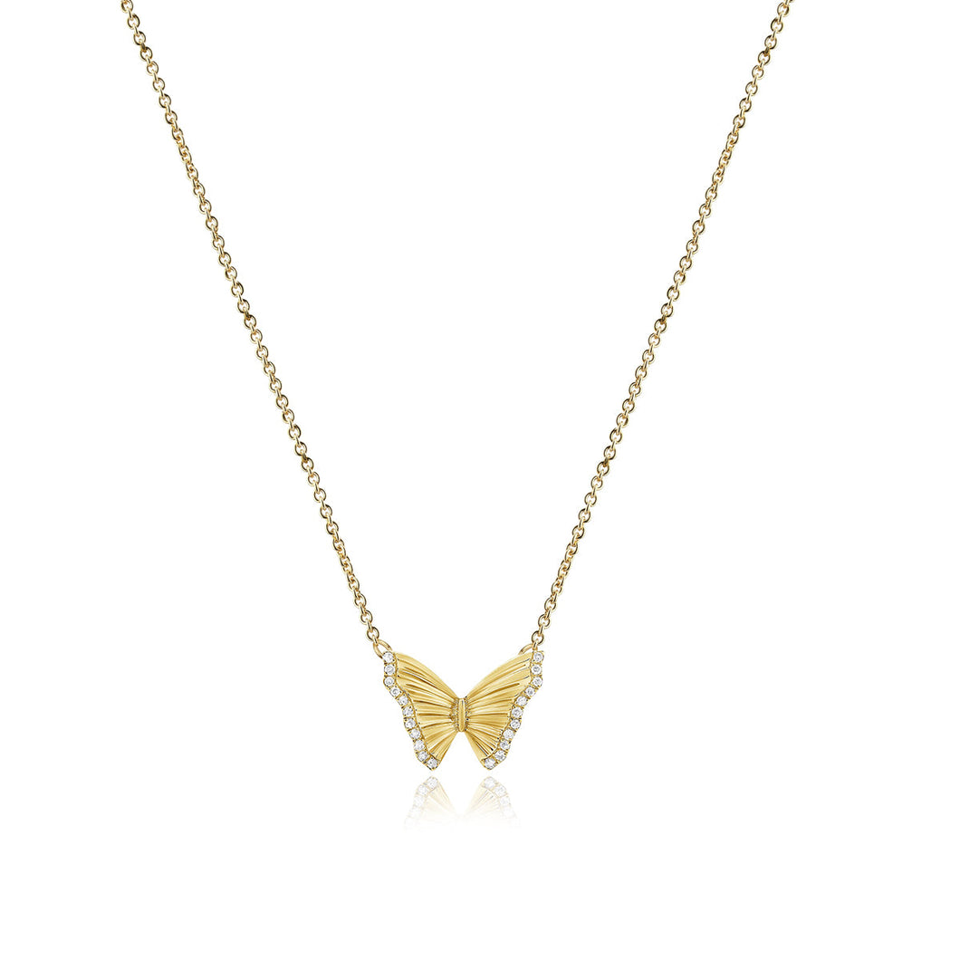 Striped Butterfly Necklace