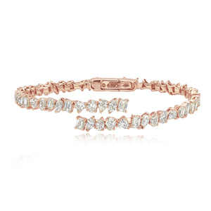 Swirl Diamond Multi Shape Bangle