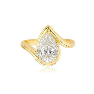 Solitaire Lab Diamond Wave Wrap Ring