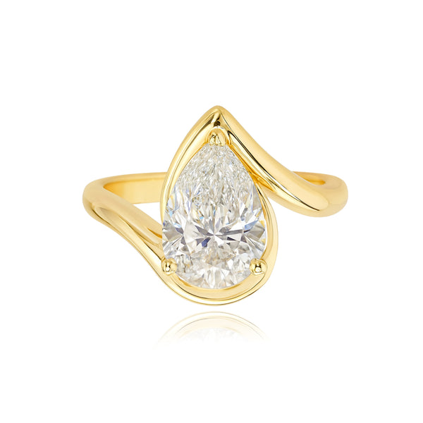 Solitaire Lab Diamond Wave Wrap Ring