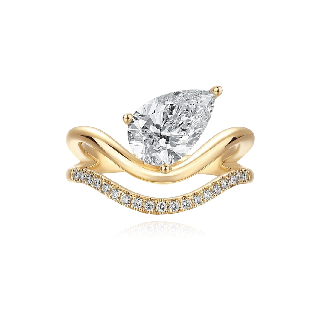 Double Band Lab Diamond Ring