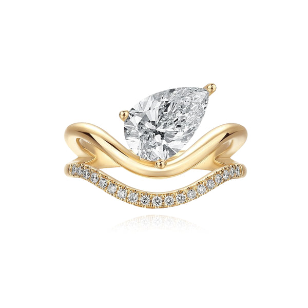 Double Band Lab Diamond Ring