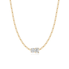 Two Lab Diamond Necklace 2CT
