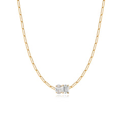 Two Lab Diamond Necklace 2CT