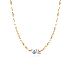 Two Lab Diamond Necklace 2CT