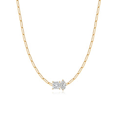 Two Lab Diamond Necklace 2CT