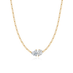 Two Lab Diamond Necklace 3CT