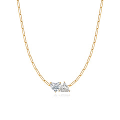 Two Lab Diamond Necklace 3CT