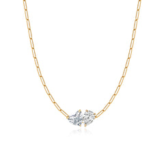 Two Lab Diamond Necklace 4CT