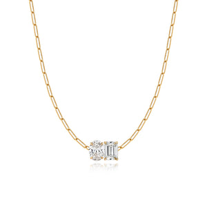 Two Lab Diamond Necklace 4CT