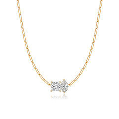 Two Lab Diamond Necklace 4CT