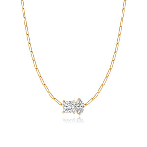 Two Lab Diamond Necklace 4CT