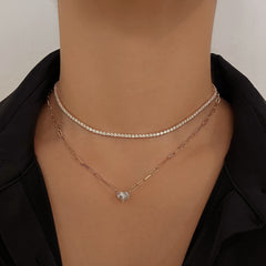 Diamond Tennis Choker Necklace