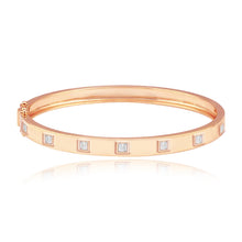 Load image into Gallery viewer, Thick Diamond Baguette Bangle
