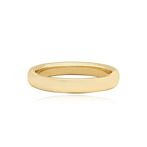 Thick Gold Curve Wedding Ring