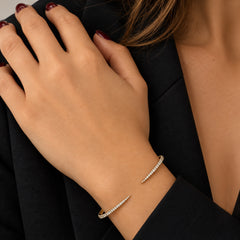 Thin Pave Claw Bangle