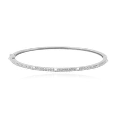 Thin Pave with Spikes Bangle