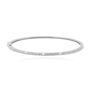 Thin Pave with Spikes Bangle
