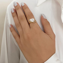 Load image into Gallery viewer, Thin Stackable Solitaire Diamond Dome Ring
