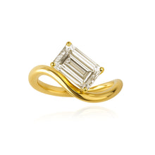 Load image into Gallery viewer, Thin Stackable Solitaire Diamond Dome Ring
