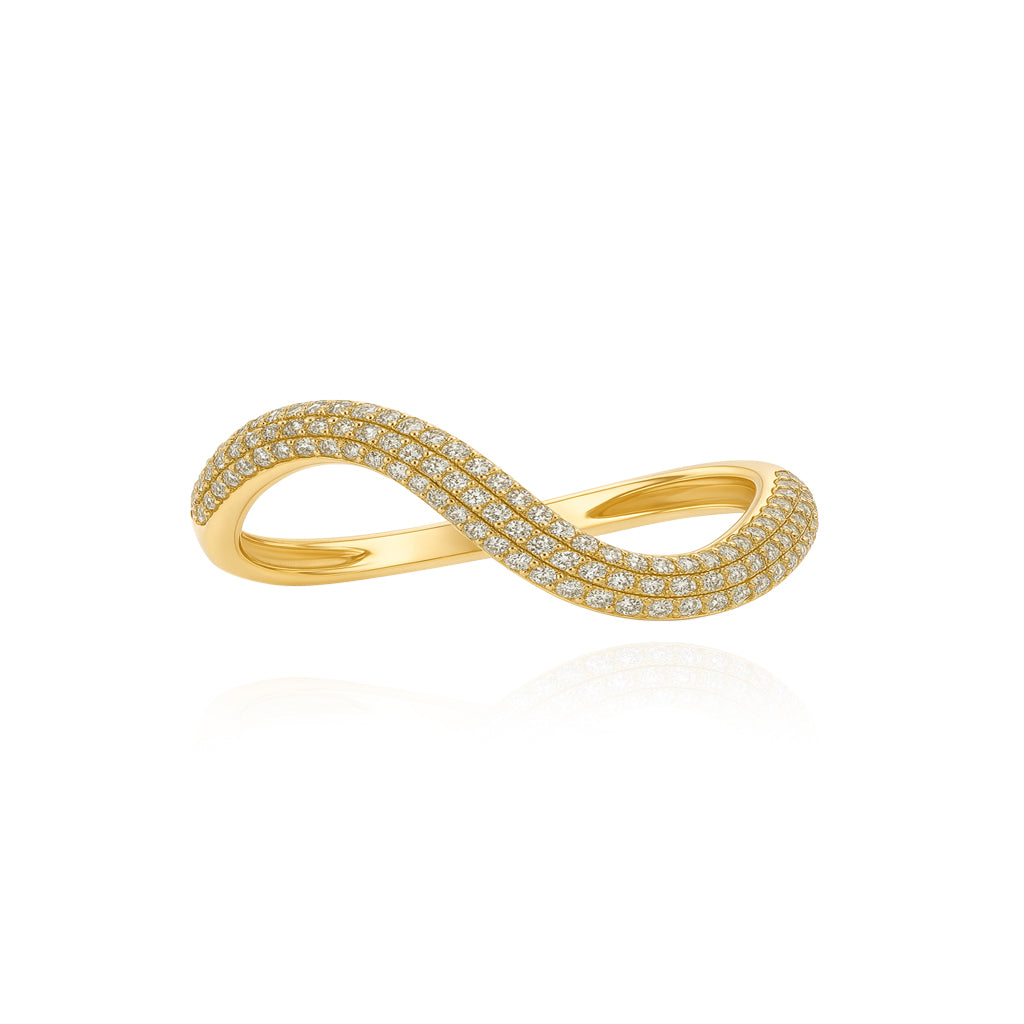 Thin Stackable Pave Dome Ring