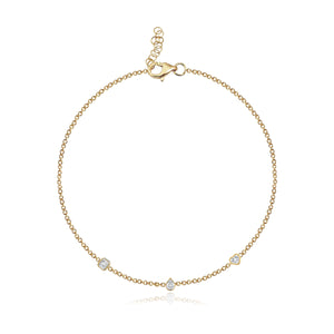 Multi Shape Diamonds Solitaire Bracelet