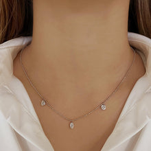 Load image into Gallery viewer, Three Diamond Multi Shape Ball Chain Necklace
