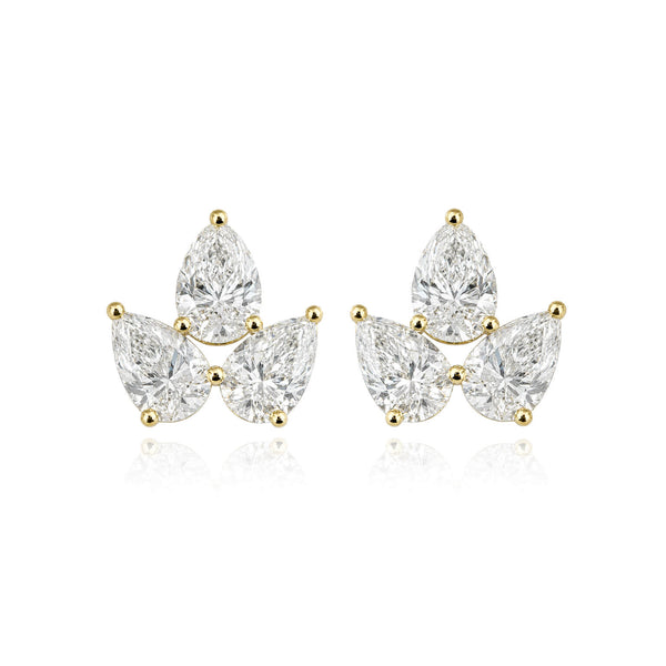 Three Lab Pear Studs